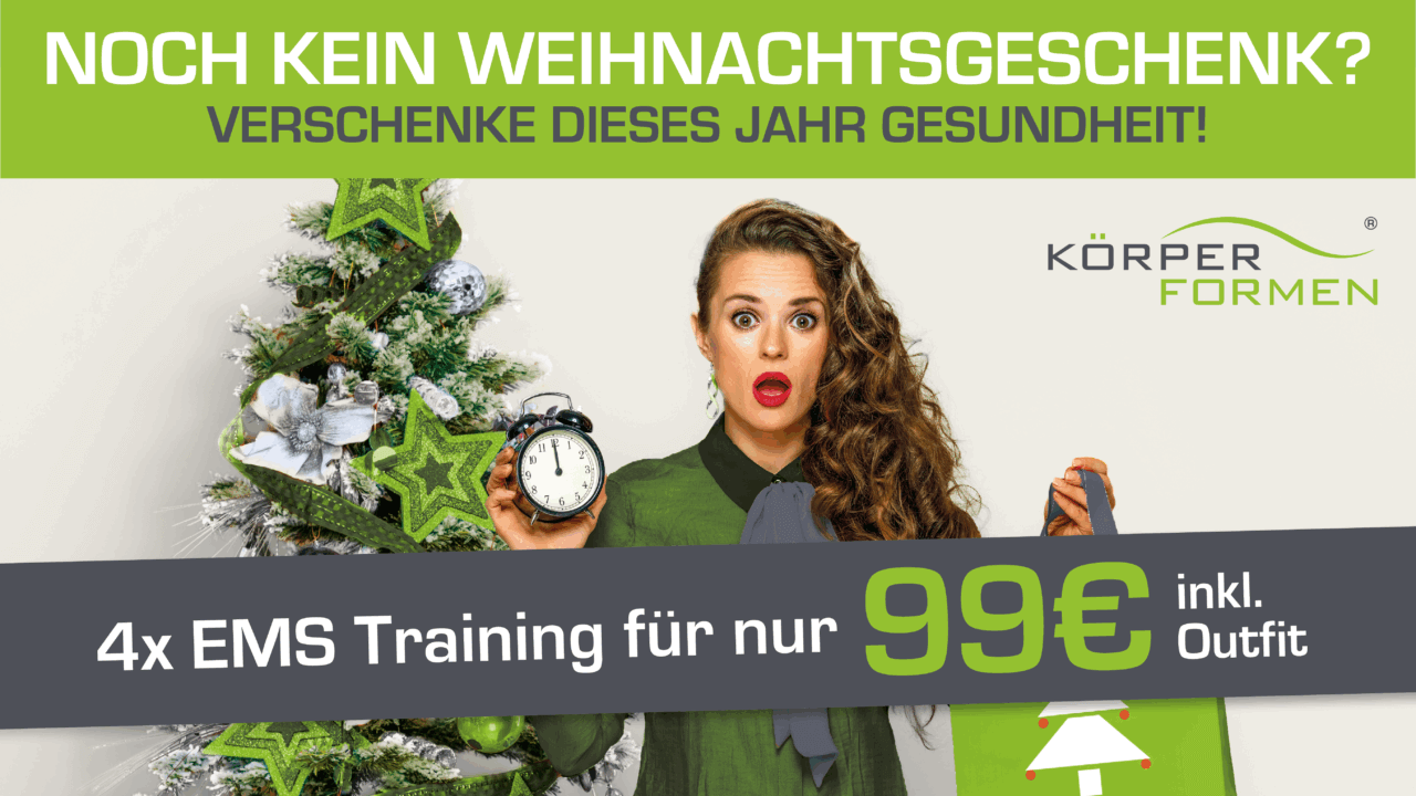 Nürnberg Weihnachtsaktion - Gutschein für 4x EMS Training für nur 99€ inkl. Outfit