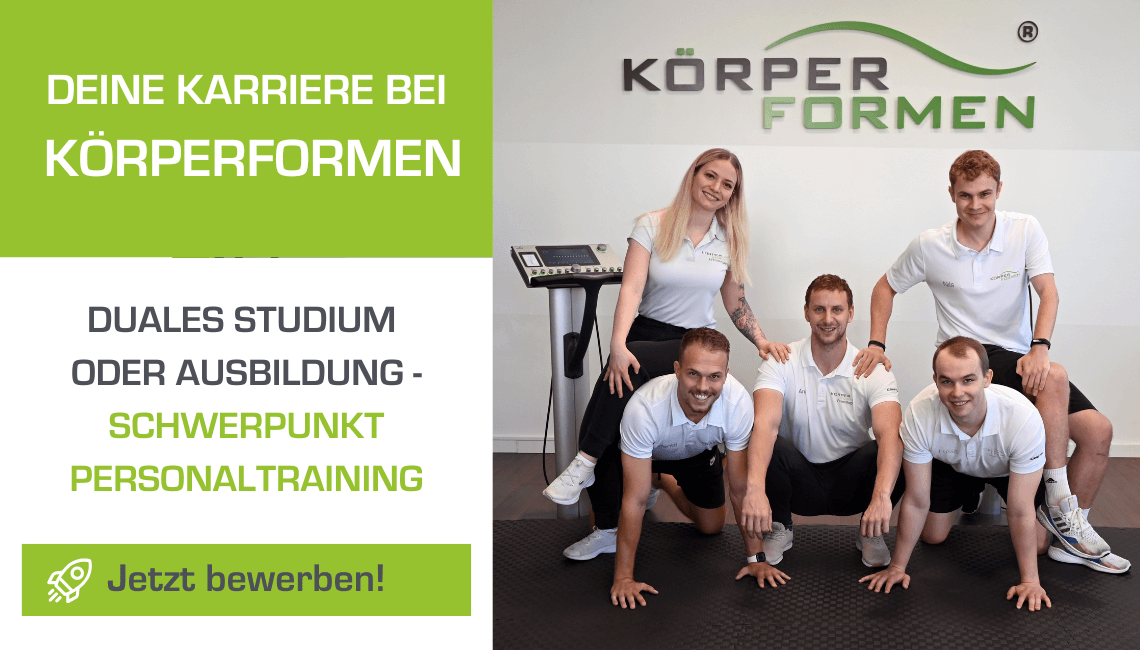 Stellenausschreibung für Körperformen Herpersdorf für ein duales Studium oder eine Ausbildung mit dem Schwerpunkt Personal-Training